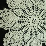 Doily Embroidery Hoop Art - Snowflake At Night -..