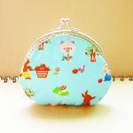 Small Metal Frame Blue Pouch Bag - Little Pig And..
