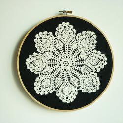 Doily Embroidery Hoop Art ..